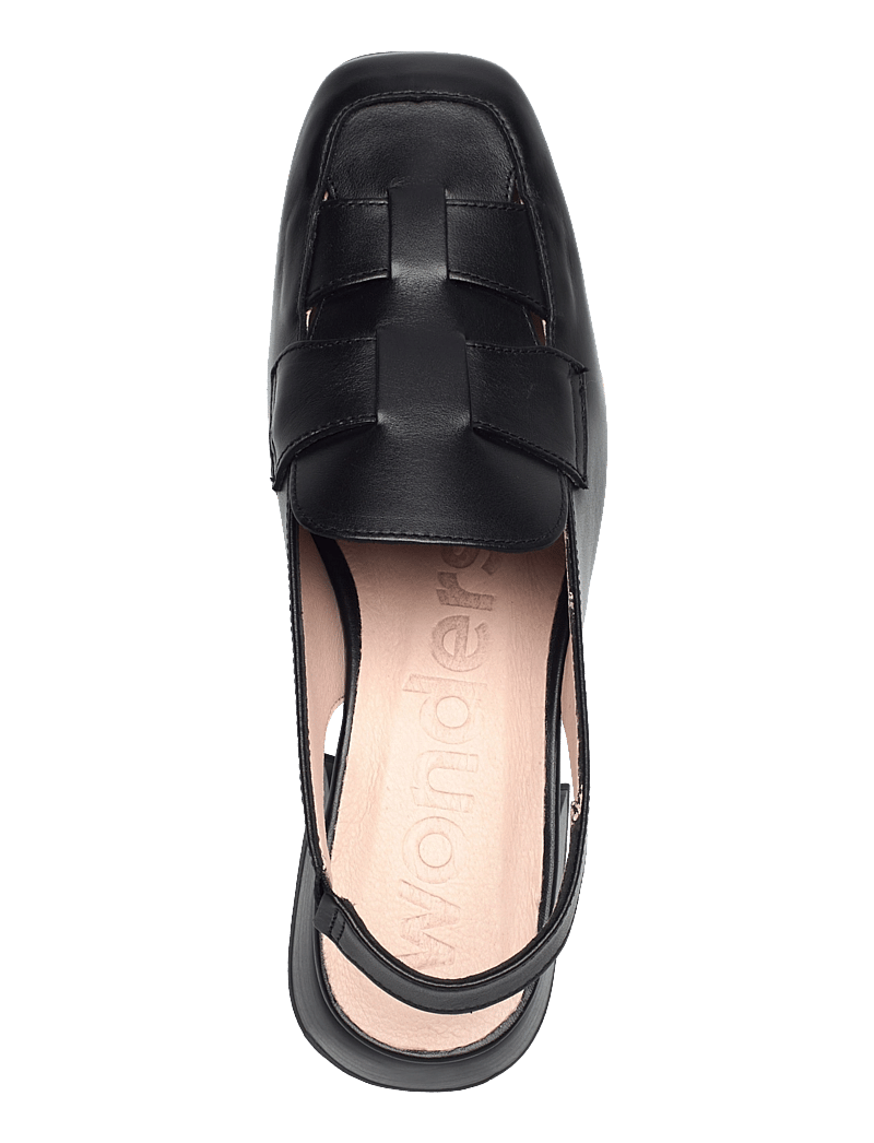 Wonders - RENATA - matalakorkoinen slingbacks - negro - 3