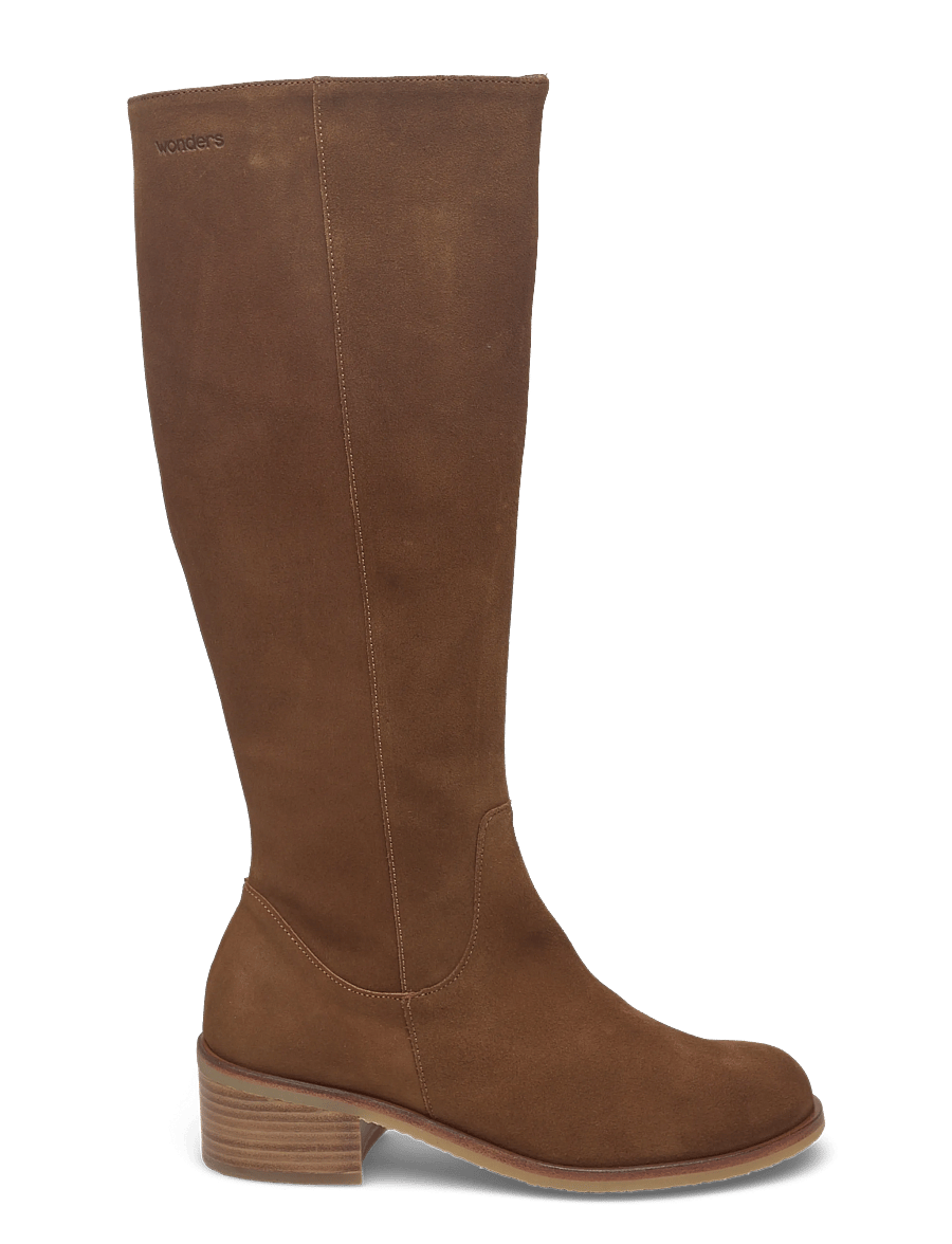 Wonders - CREP 04 - knähöga stövlar - capuccino - 1