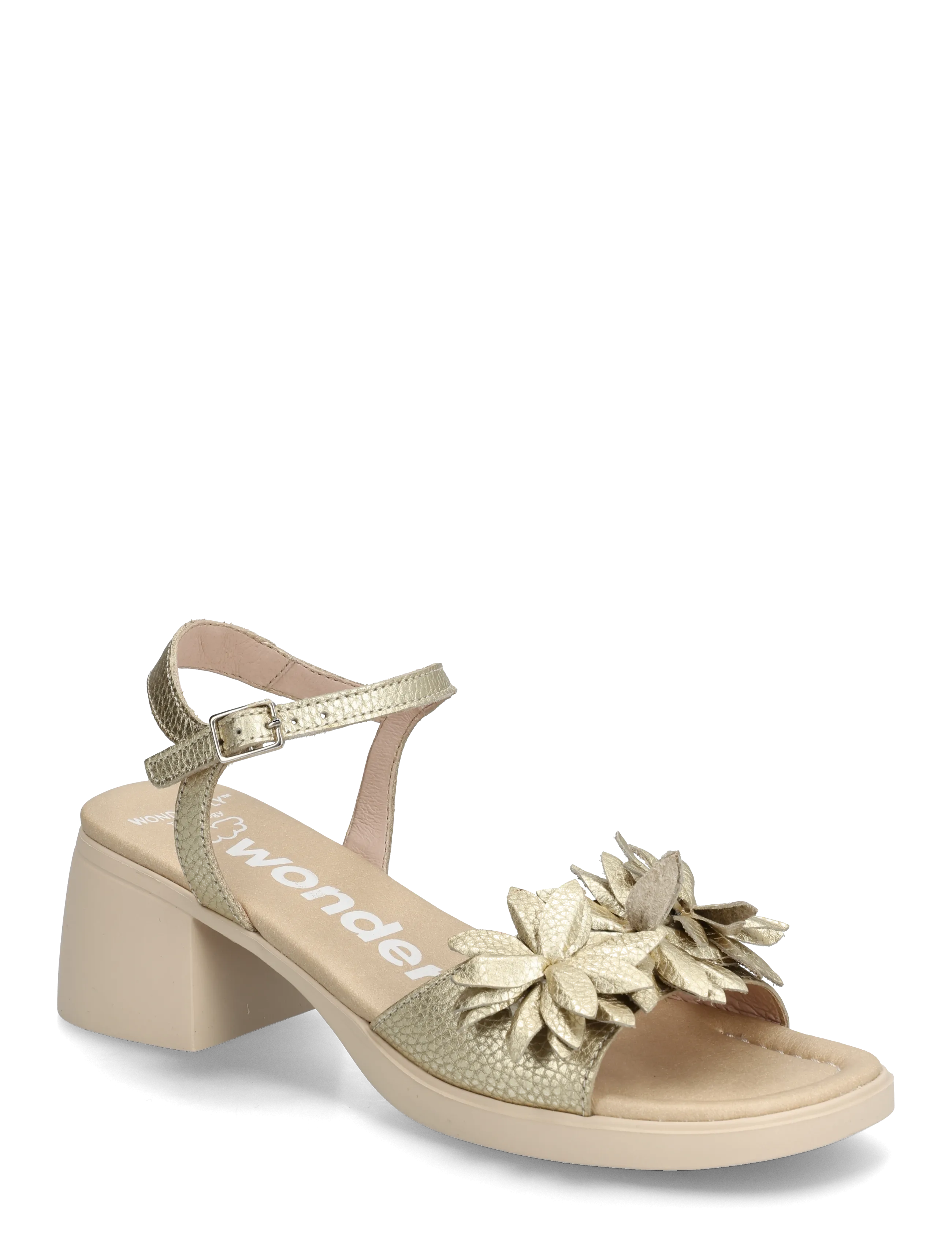 Wonders Moai 02, 39, Heels, Gold - Heeled Sandals, Frauen