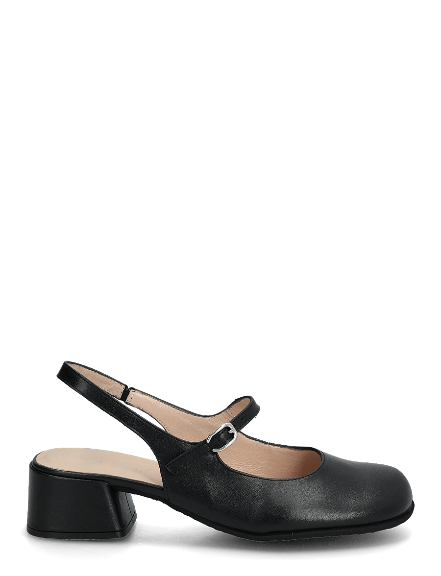 Wonders - BRUMA 01 - heeled slingbacks - negro - 1