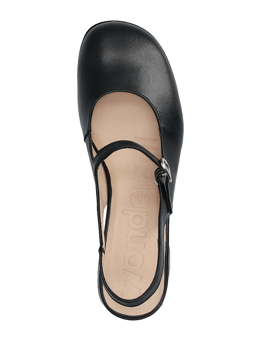 Wonders - BRUMA 01 - heeled slingbacks - negro - 3