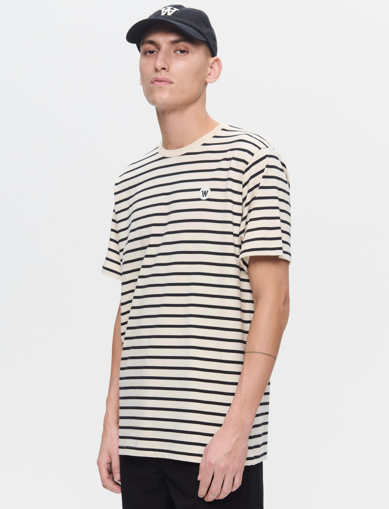 WOOD WOOD Wwace Stripe - Cream - XS 2
