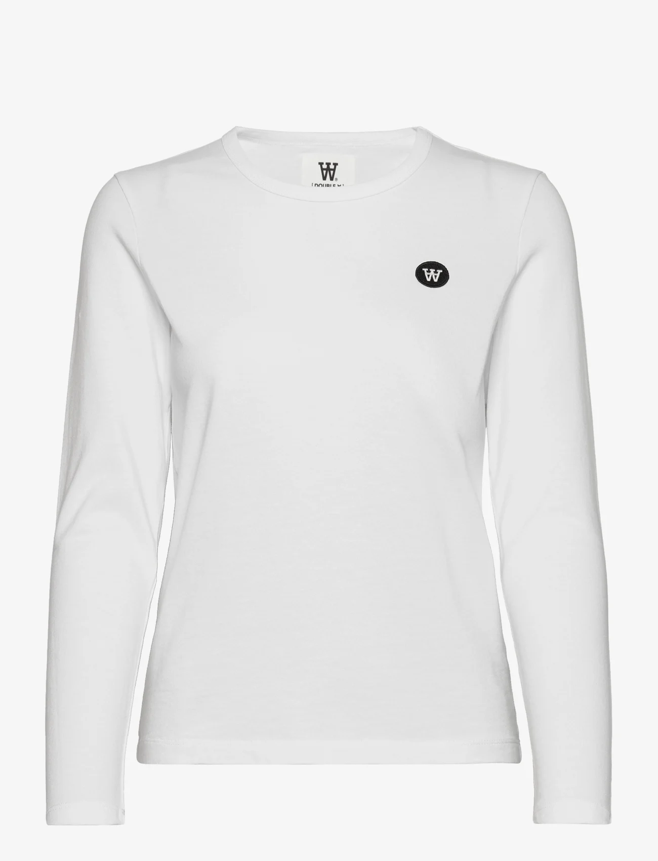 Double A by Wood Wood - Moa long sleeve GOTS - t-shirt & tops - bright white - 0