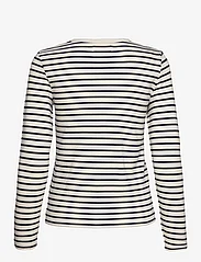 Double A by Wood Wood - Moa stripe long sleeve GOTS - langærmede toppe - off-white/navy stripes - 1