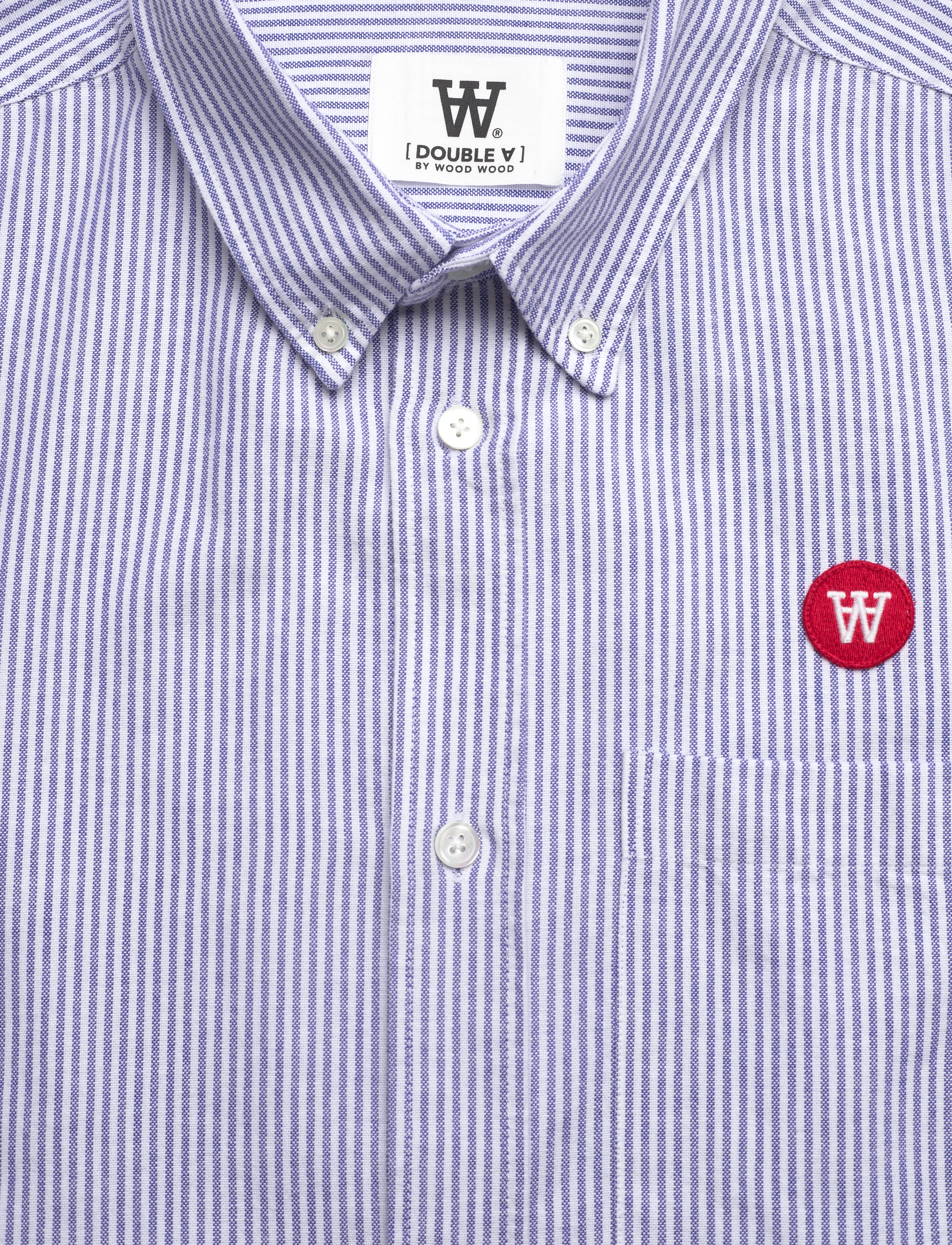 DOUBLE A BY W.W. - Ted shirt - blue stripe - 2