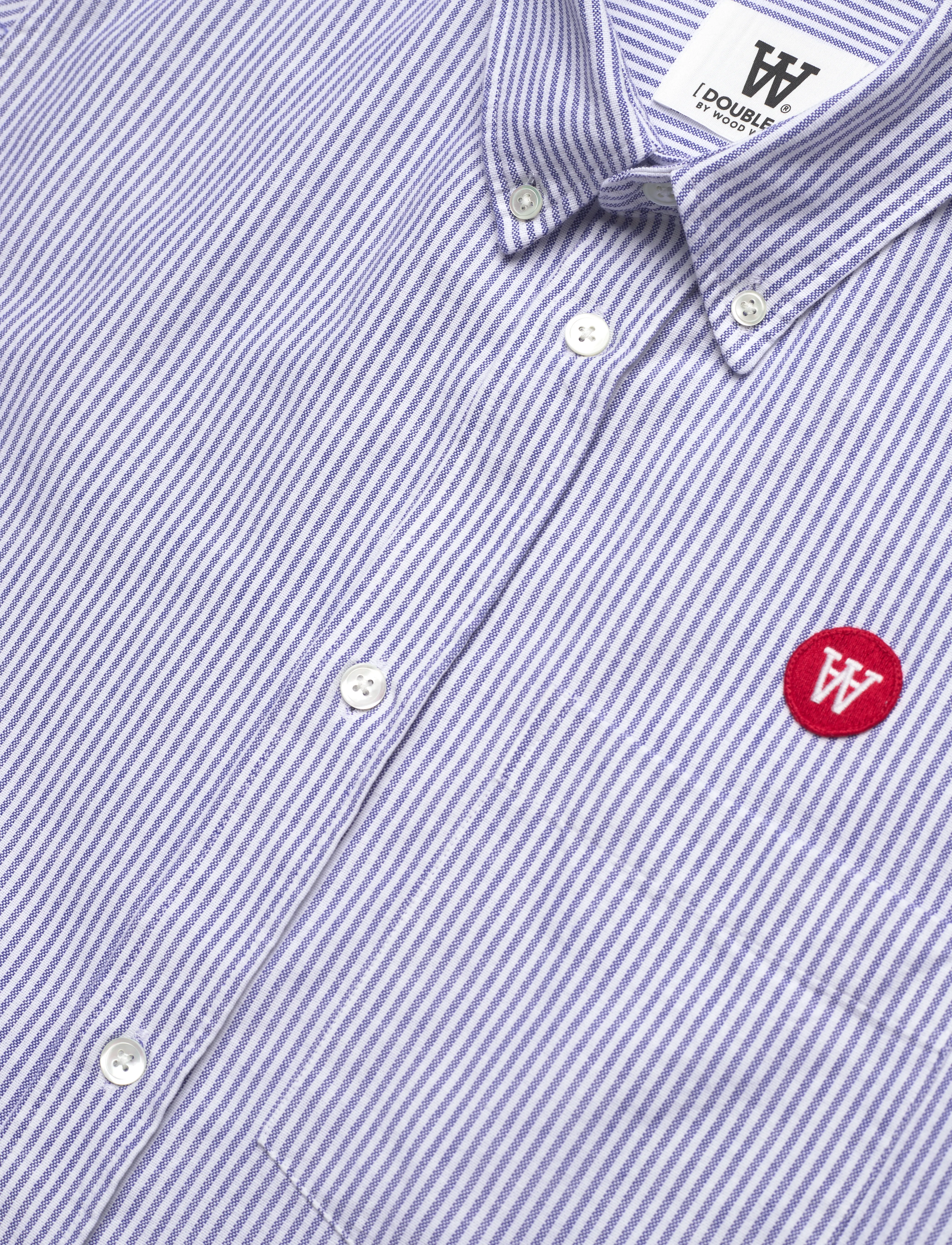 DOUBLE A BY W.W. - Ted shirt - blue stripe - 3