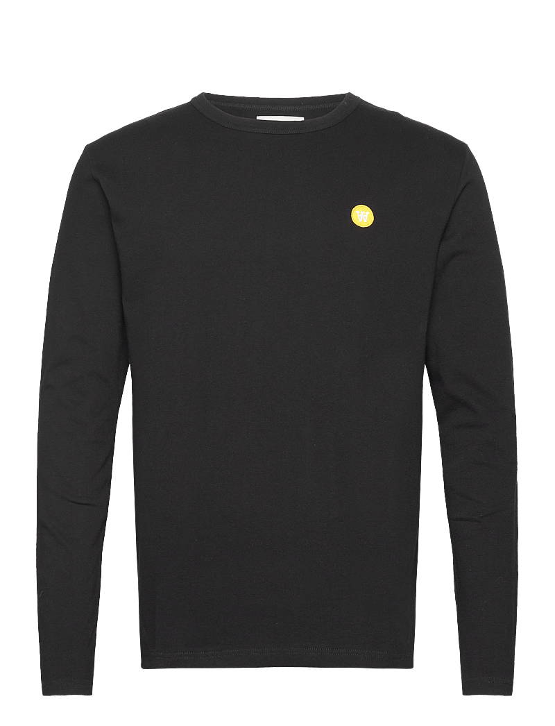 WOOD WOOD - Mel long sleeve GOTS - långärmade t-shirts - black - 0