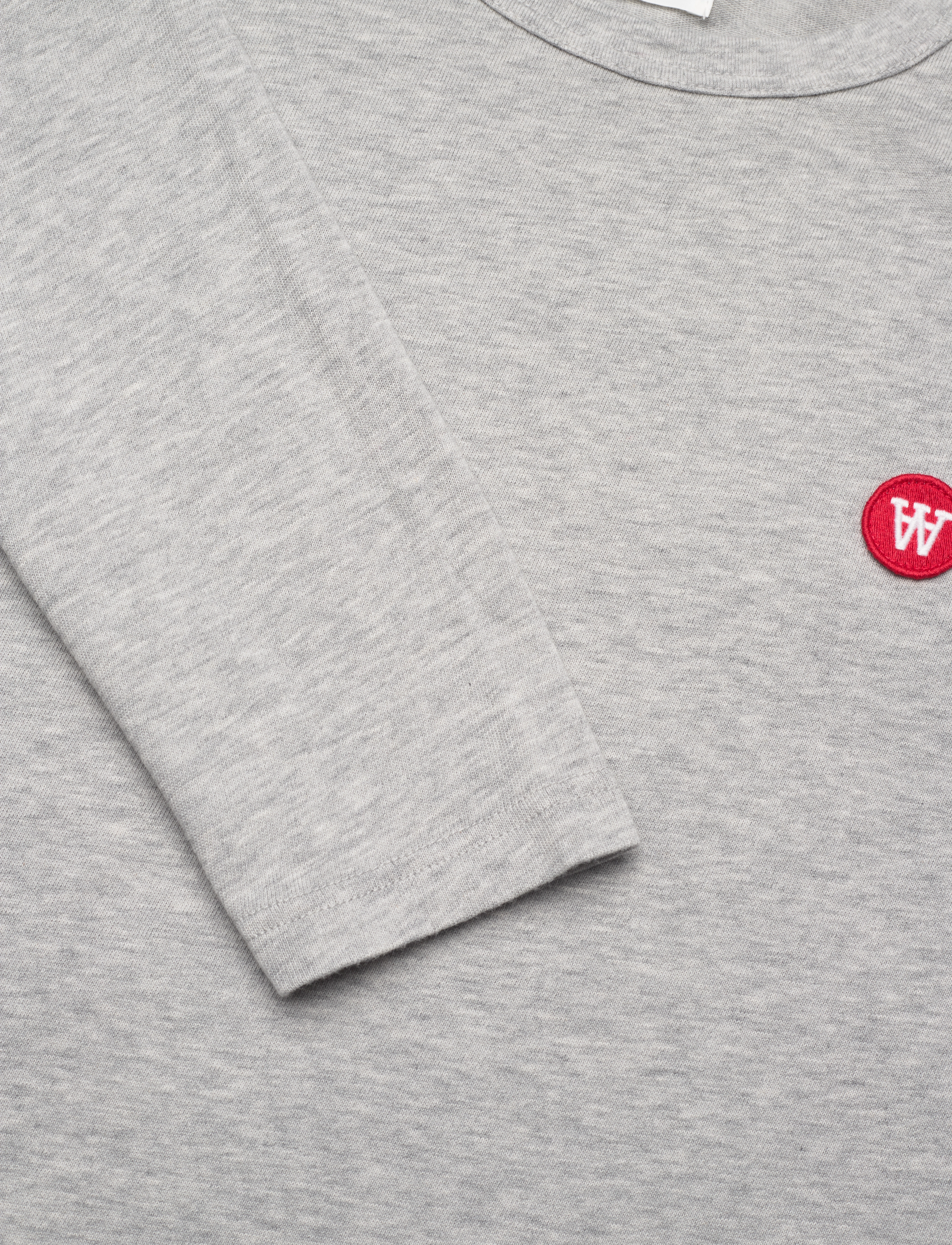 WOOD WOOD - Mel long sleeve GOTS - langærmede t-shirts - grey melange - 2