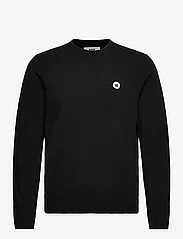 Double A by Wood Wood - Tay badge lambswool jumper - rundhals - black - 0