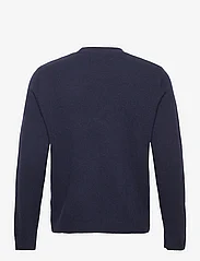 Double A by Wood Wood - Tay badge lambswool jumper - knitted round necks - navy - 1
