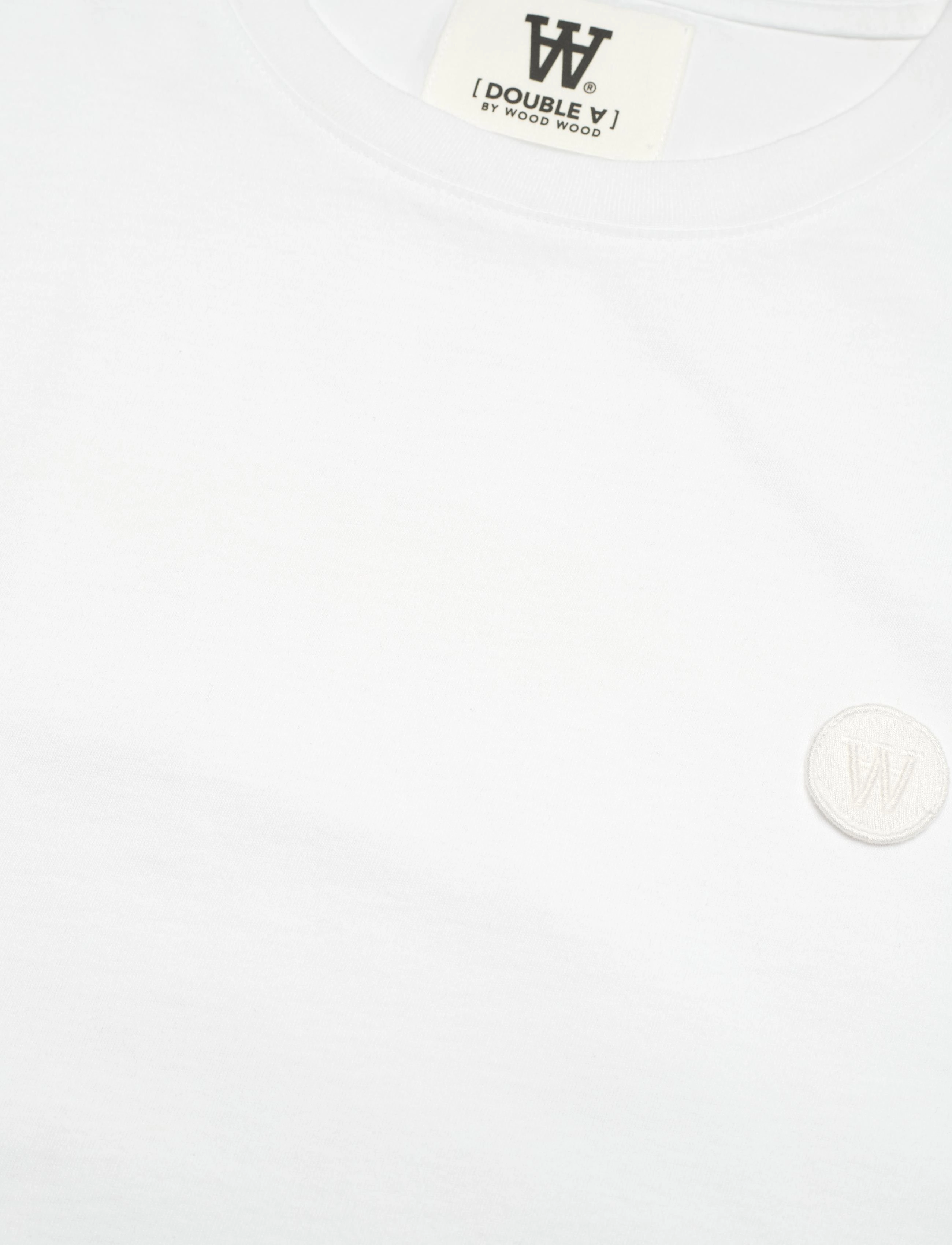 DOUBLE A BY W.W. - Ace T-shirt GOTS - white/white - 2