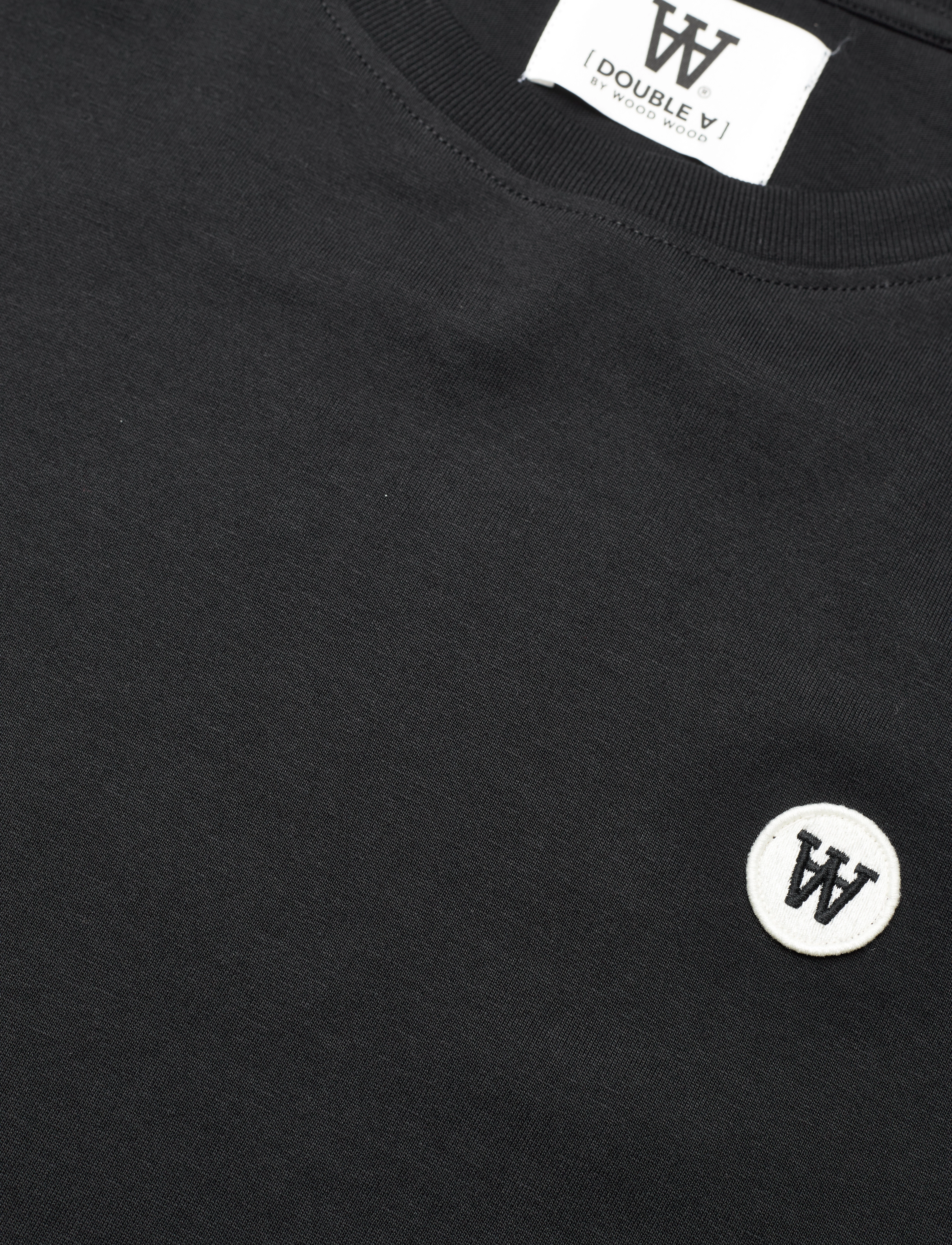 WOOD WOOD - Ace badge T-shirt GOTS - black - 2