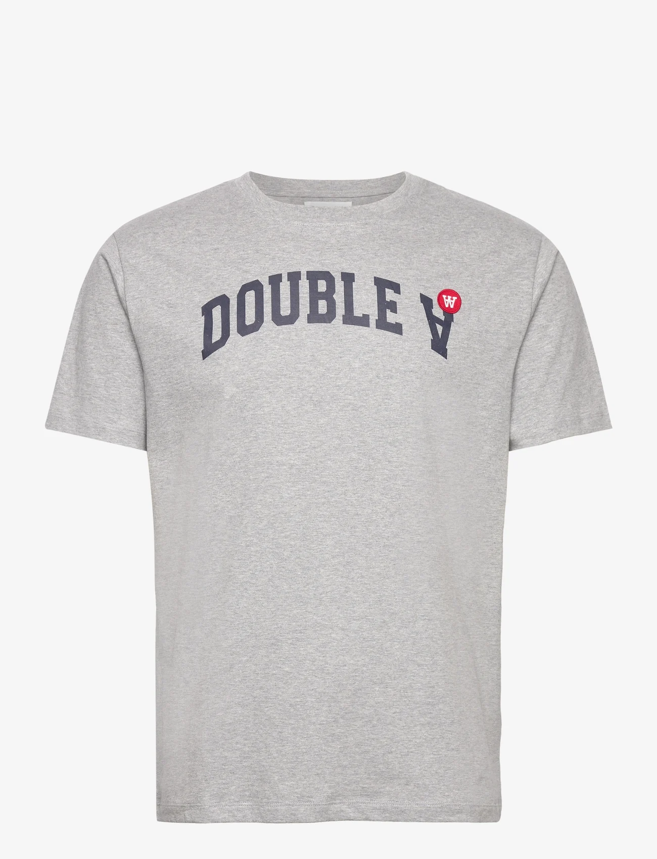 Double A by Wood Wood - Ace IVY T-shirt GOTS - kortærmede t-shirts - grey melange - 0