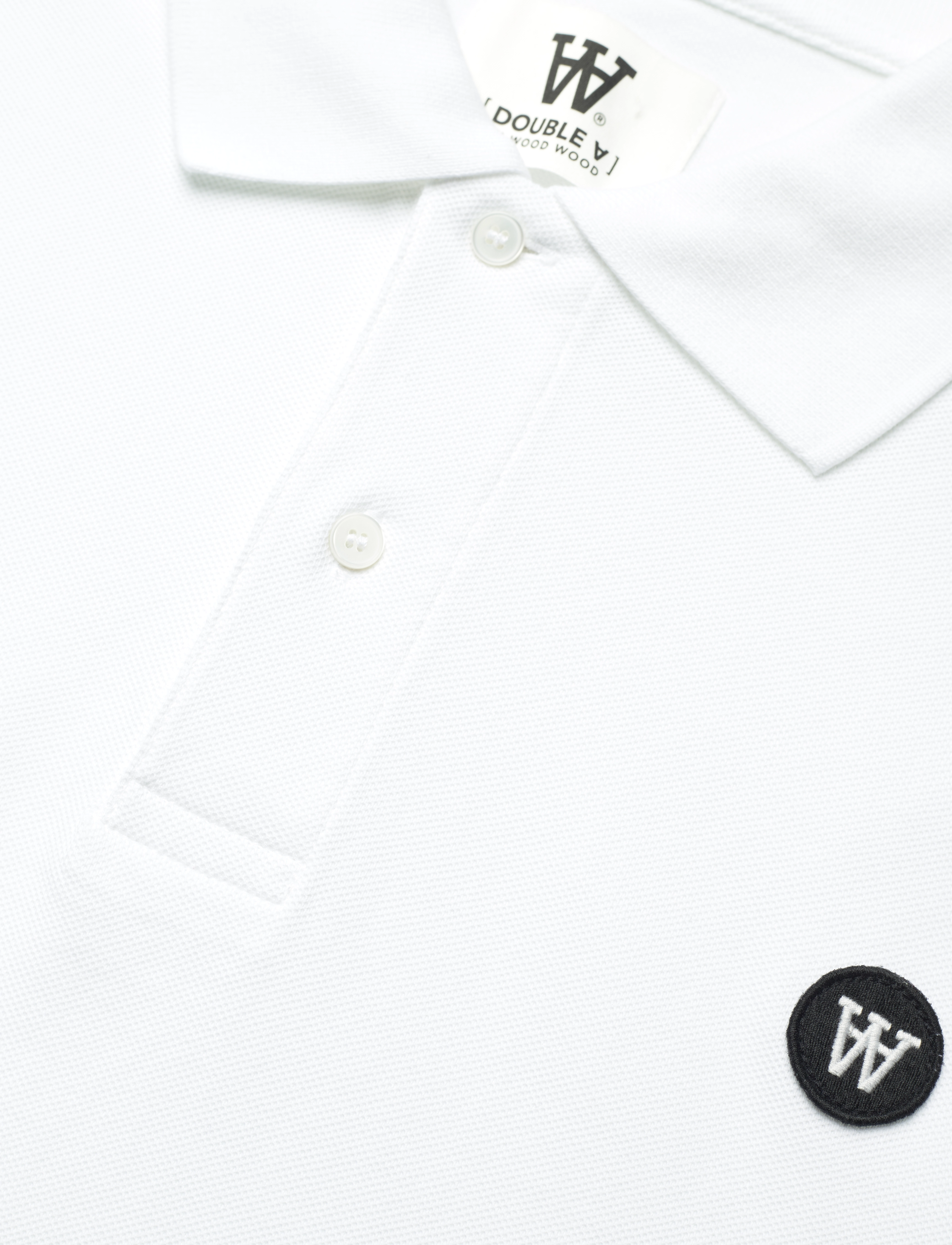 Double A by Wood Wood - Seb pique polo - white - 2