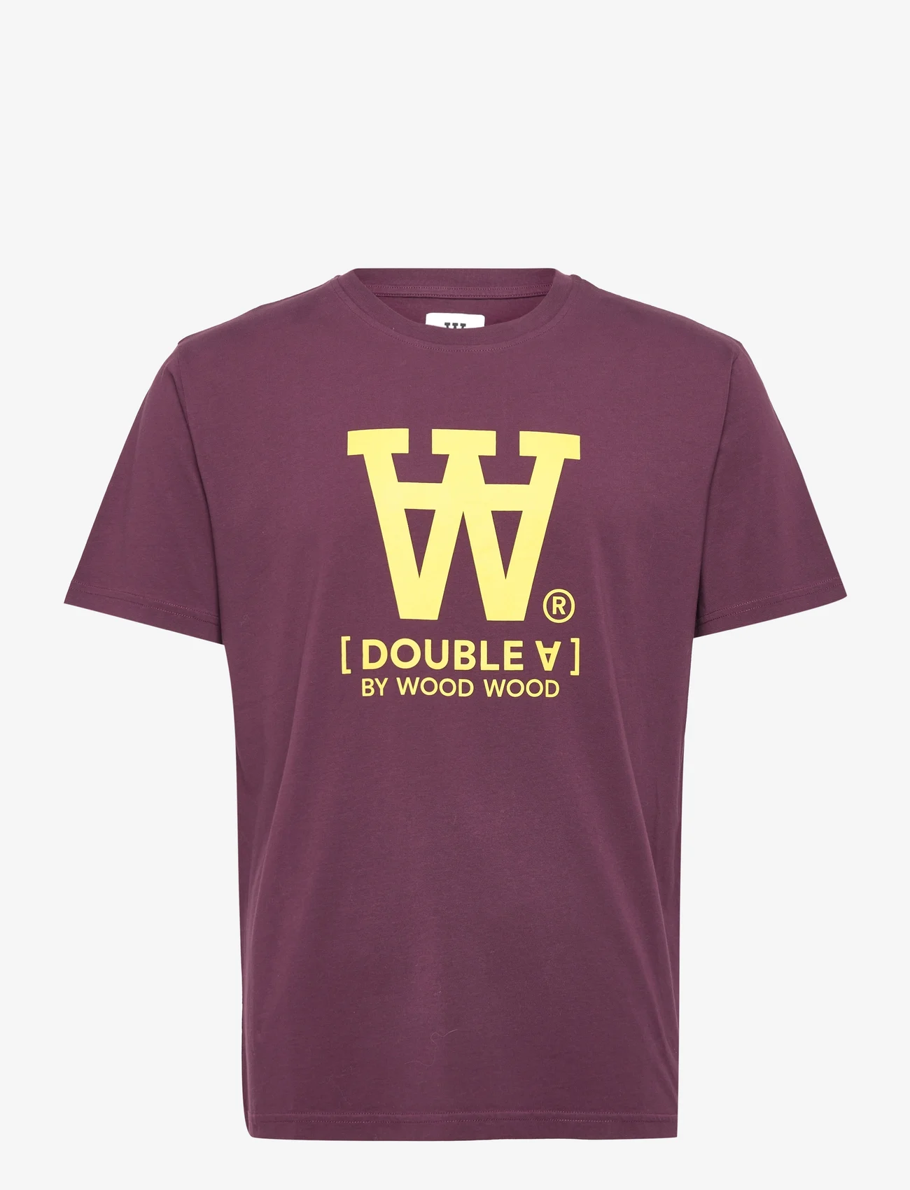 Double A by Wood Wood - Ace typo T-Shirt - t-shirts - burgundy - 0