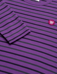 Double A by Wood Wood - Moa stripe long sleeve GOTS - t-shirt & tops - light amethyst stripes - 2