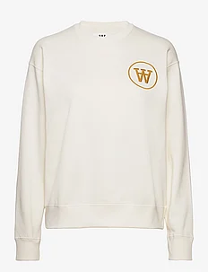Jess tonal logo sweatshirt GOTS, Double A by Wood Wood