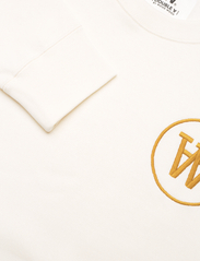 Double A by Wood Wood - Jess tonal logo sweatshirt GOTS - kapuzenpullover - off-white - 2