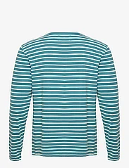 Double A by Wood Wood - Mel stripe long sleeve GOTS - t-shirts - bright blue/ off white stripes - 1