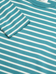 Double A by Wood Wood - Mel stripe long sleeve GOTS - t-shirts - bright blue/ off white stripes - 2