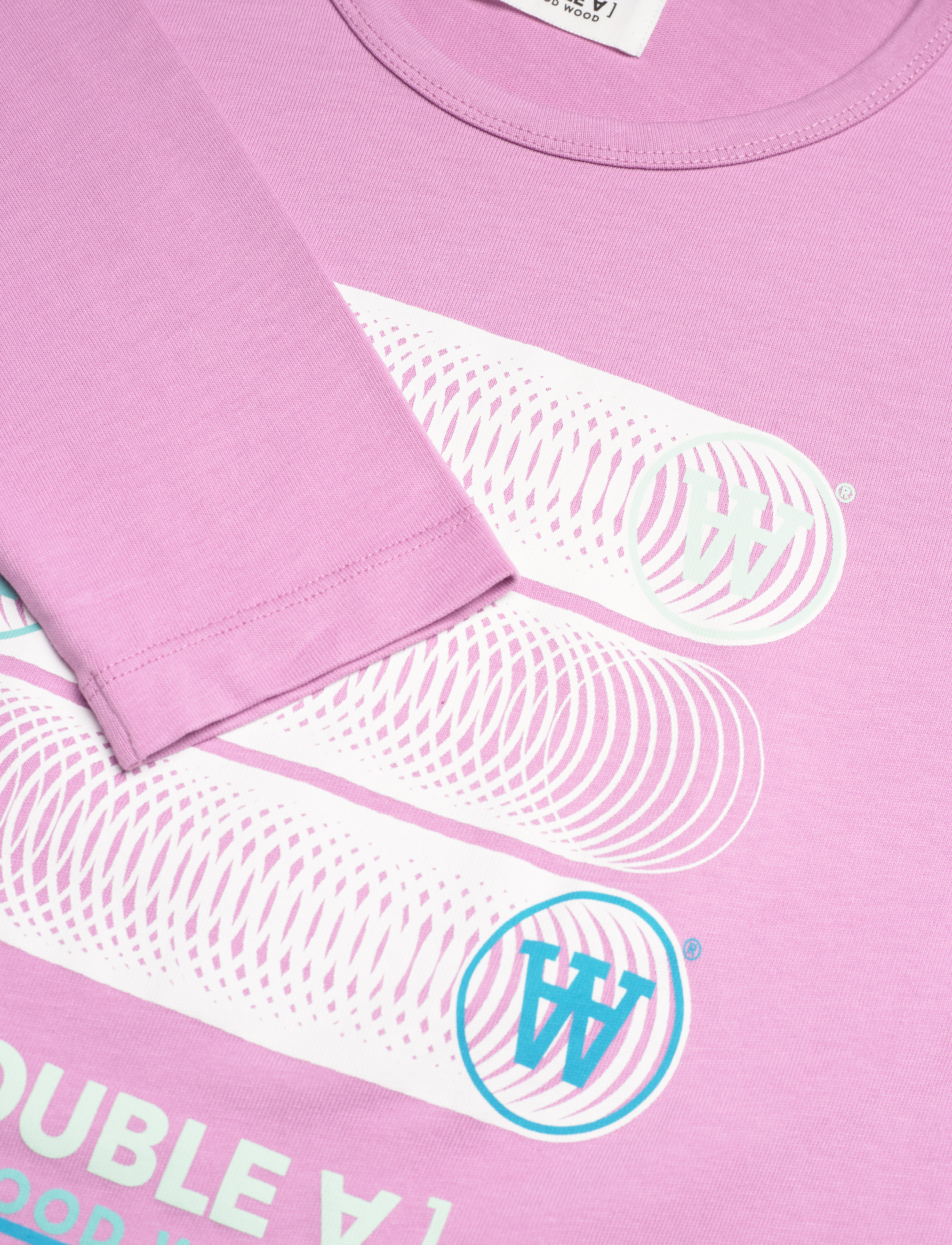 WOOD WOOD - Moa stacked logo long sleeve - langærmede toppe - rosy lavender - 2