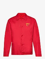Ali stacked logo coach jacket - APPLE RED
