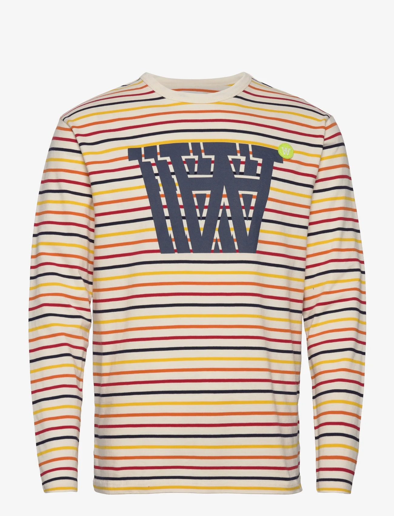 Double A by Wood Wood - Mel stripe long sleeve - t-shirts - off-white stripes - 0