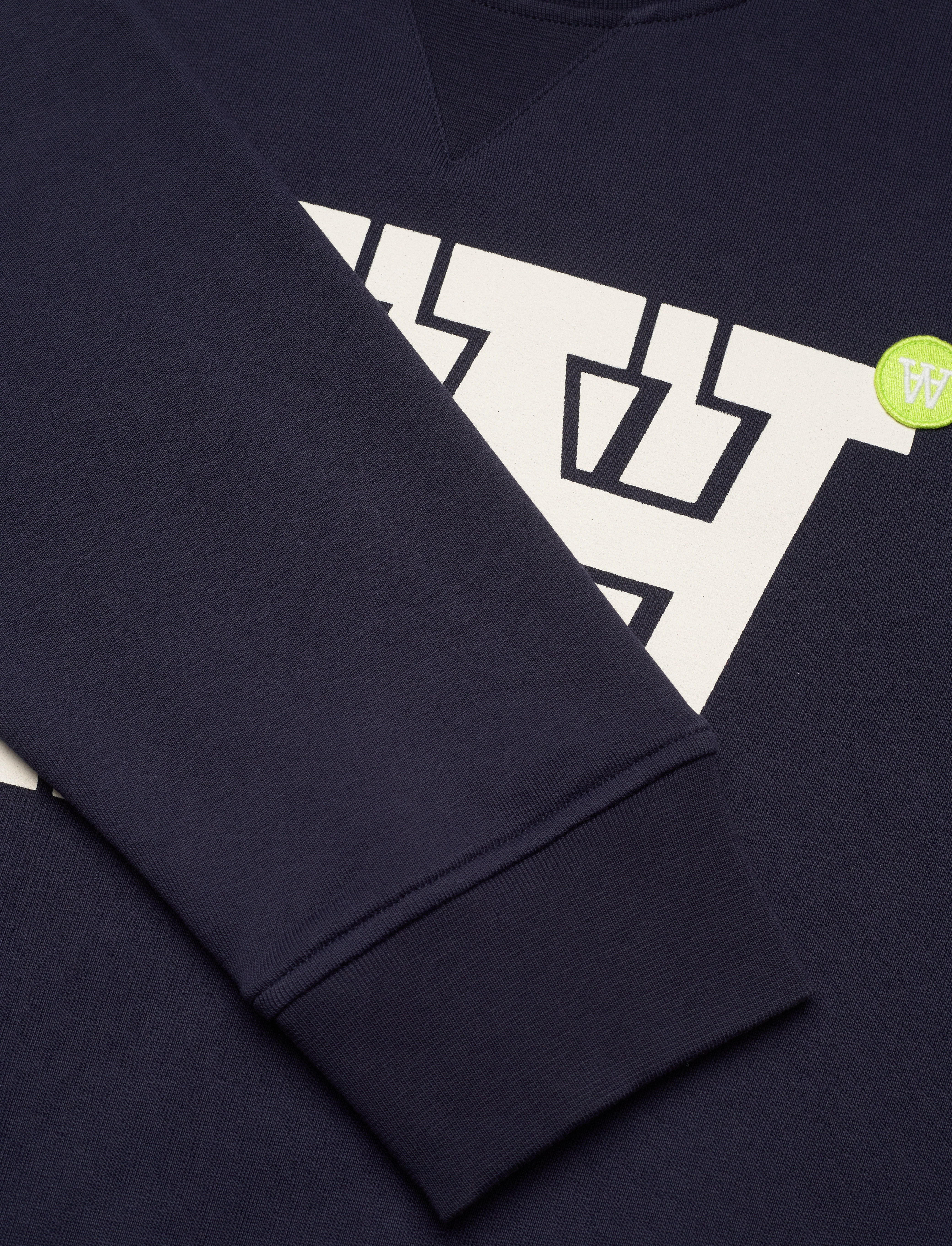 Double A by Wood Wood - Tye badge logo sweatshirt - navy - 2