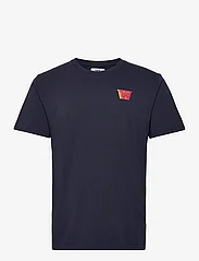 Double A by Wood Wood - Ace logo T-shirt - t-shirts - navy - 0