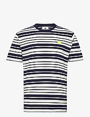 Double A by Wood Wood - Ace stripe T-shirt - short-sleeved t-shirts - off-white/navy stripes - 0