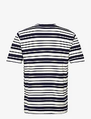 Double A by Wood Wood - Ace stripe T-shirt - marškinėliai trumpomis rankovėmis - off-white/navy stripes - 1