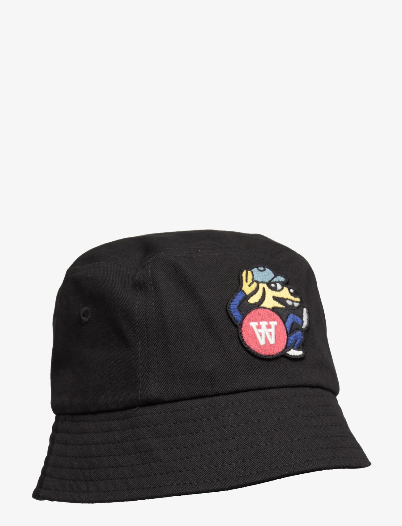 Double A by Wood Wood - Dex doggy patch bucket hat - kibirėlio formos kepurės - black - 0