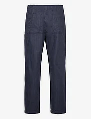 Double A by Wood Wood - Lee herringbone trousers - casual trousers - navy - 1