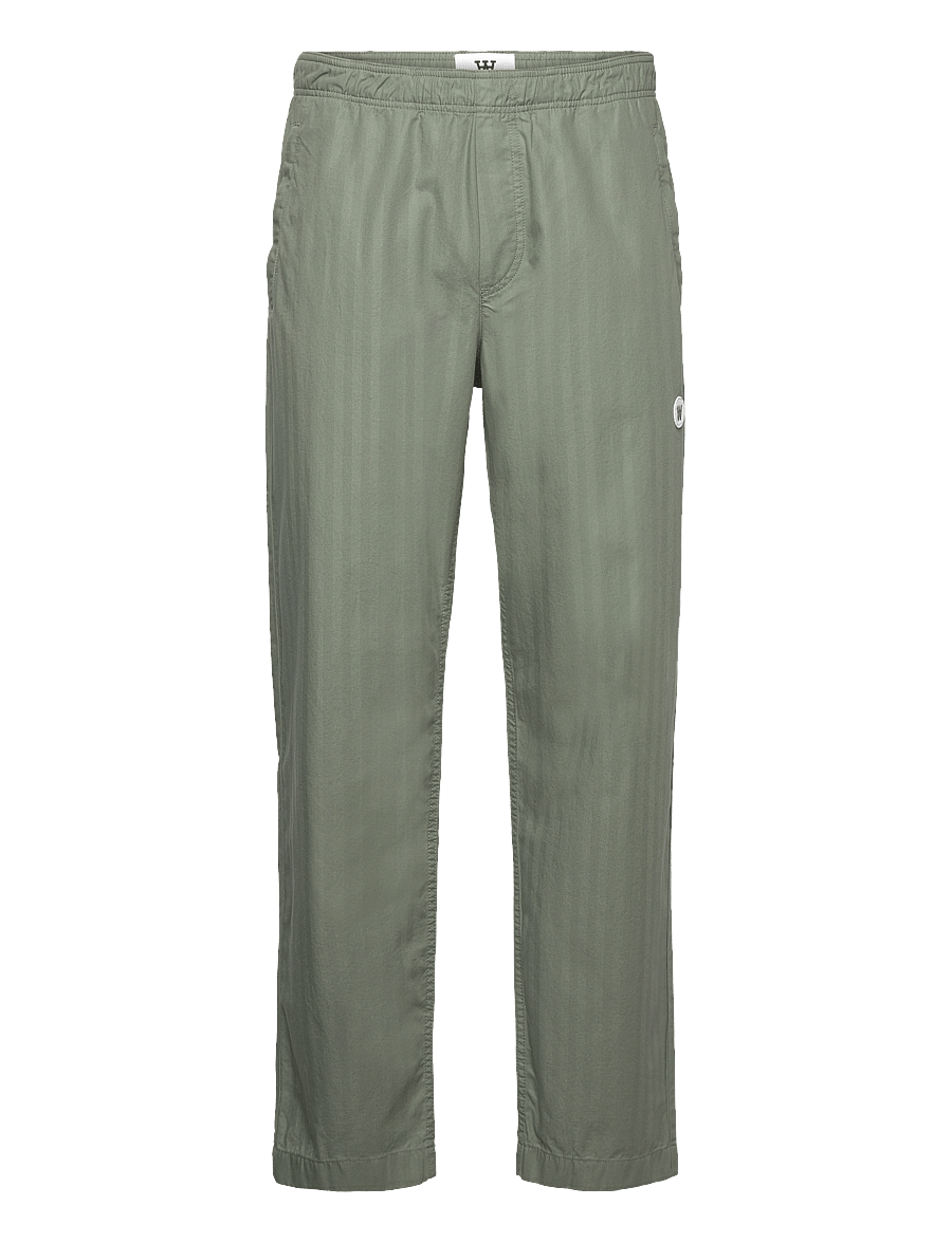 WOOD WOOD - Lee herringbone trousers - pantalons décontractés - olive - 0