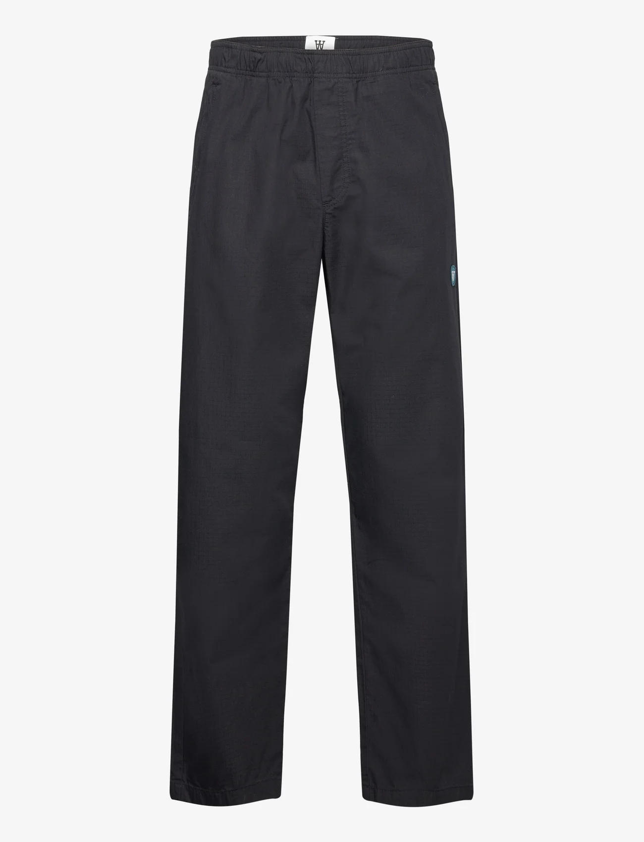 Double A by Wood Wood - Lee ripstop trousers - casual trousers - black - 0