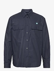 Double A by Wood Wood - Carson herringbone shirt - basic skjorter - navy - 0