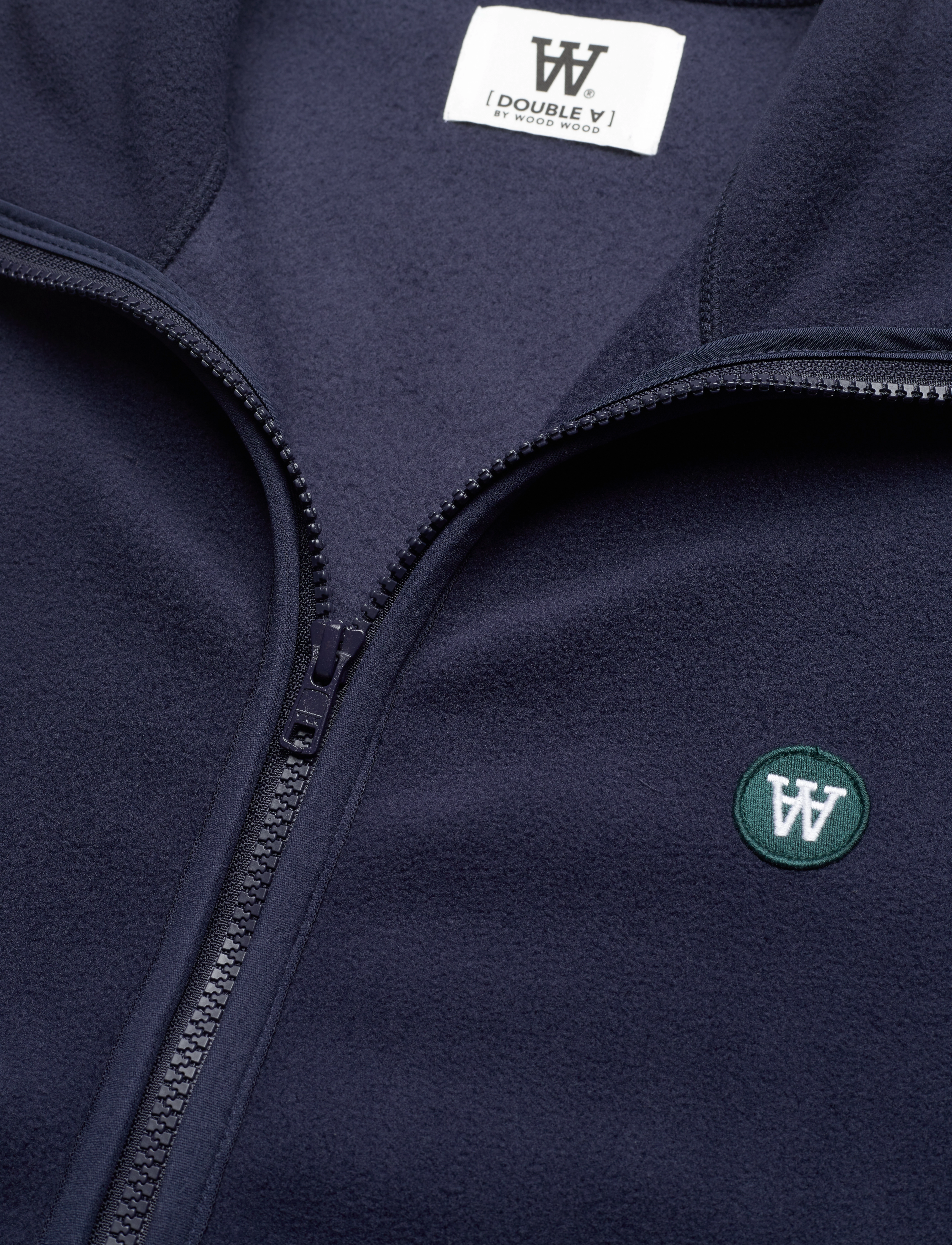 WOOD WOOD - Jay patch zip fleece - eternal blue - 2