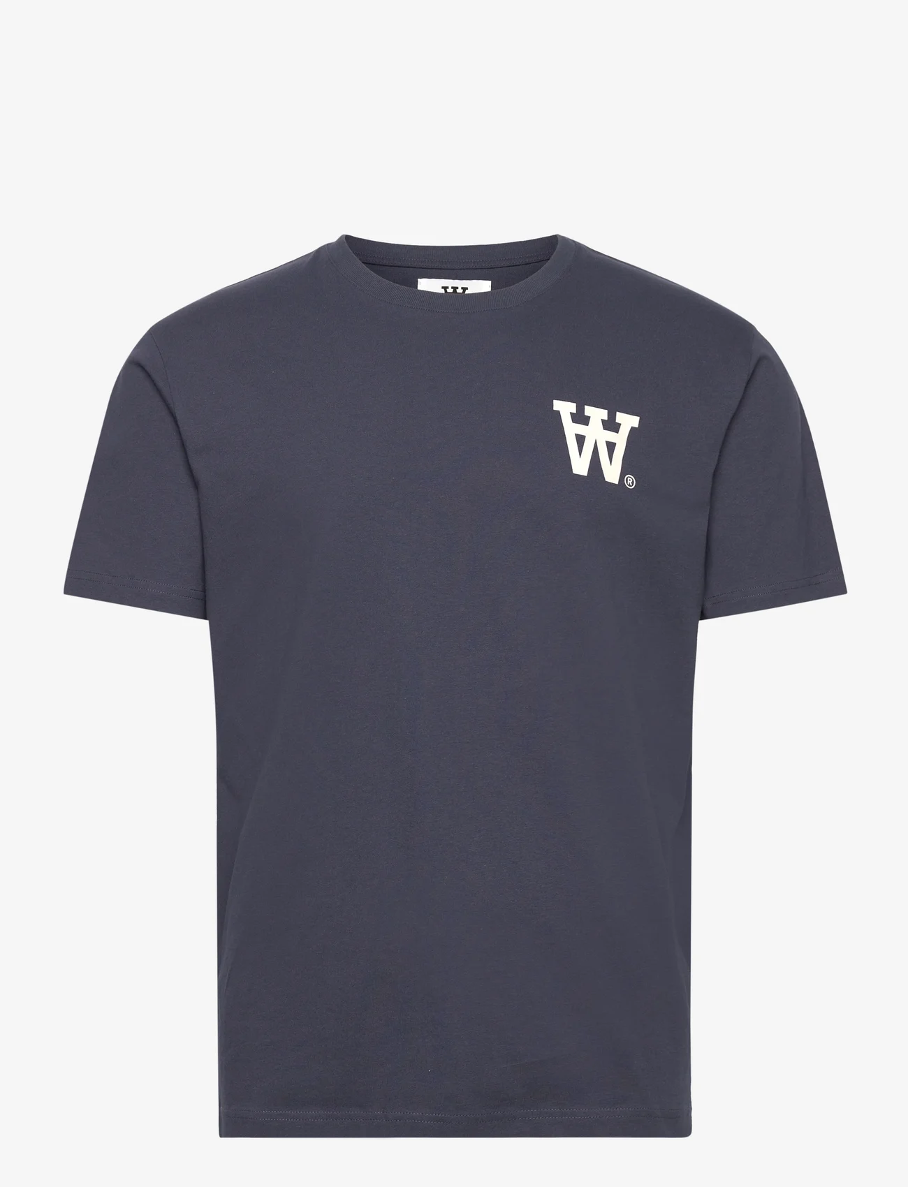 Double A by Wood Wood - Ace AA Logo T-shirt - t-shirts - eternal blue - 0