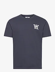 Double A by Wood Wood - Ace AA Logo T-shirt - t-shirts - eternal blue - 0