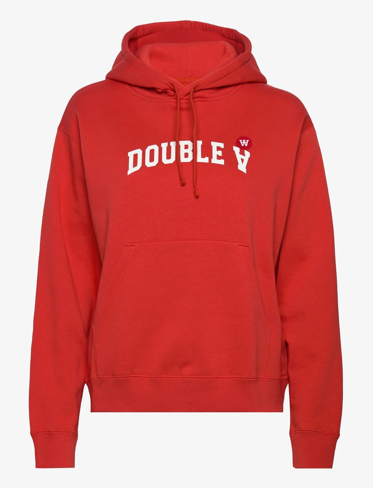 Double A by Wood Wood - Jenn arch hoodie - sweatshirts & hættetrøjer - chili red - 0