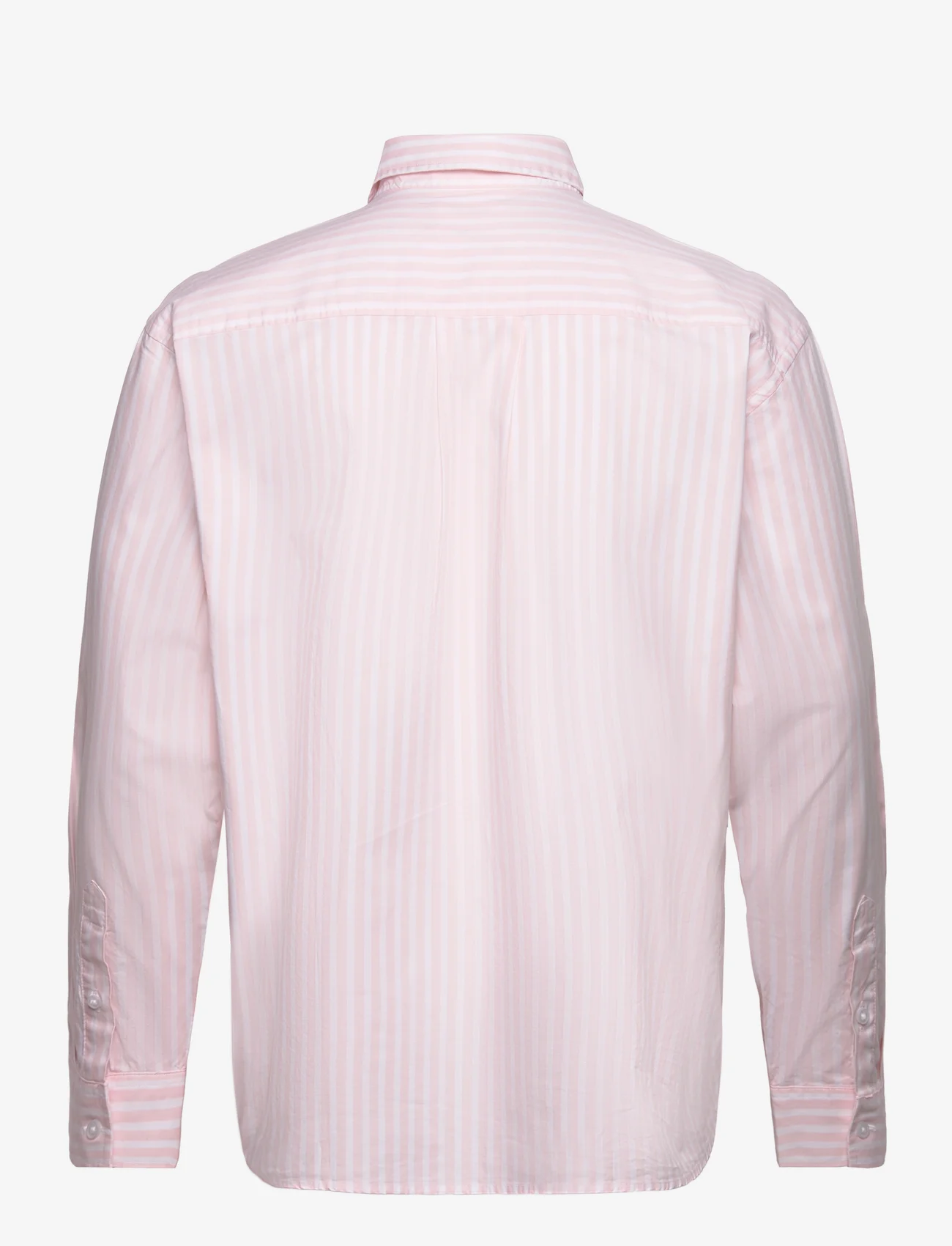 Double A by Wood Wood - Day Striped Shirt GOTS - langærmede skjorter - pale pink - 1