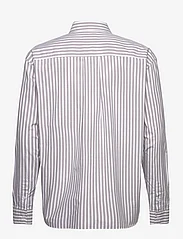 Double A by Wood Wood - Day Striped Shirt GOTS - langærmede skjorter - steel grey - 1
