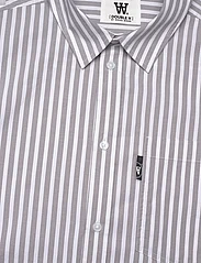 Double A by Wood Wood - Day Striped Shirt GOTS - langærmede skjorter - steel grey - 2