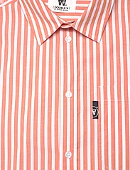 Double A by Wood Wood - Day Striped Shirt GOTS - long-sleeved shirts - tangerine - 3