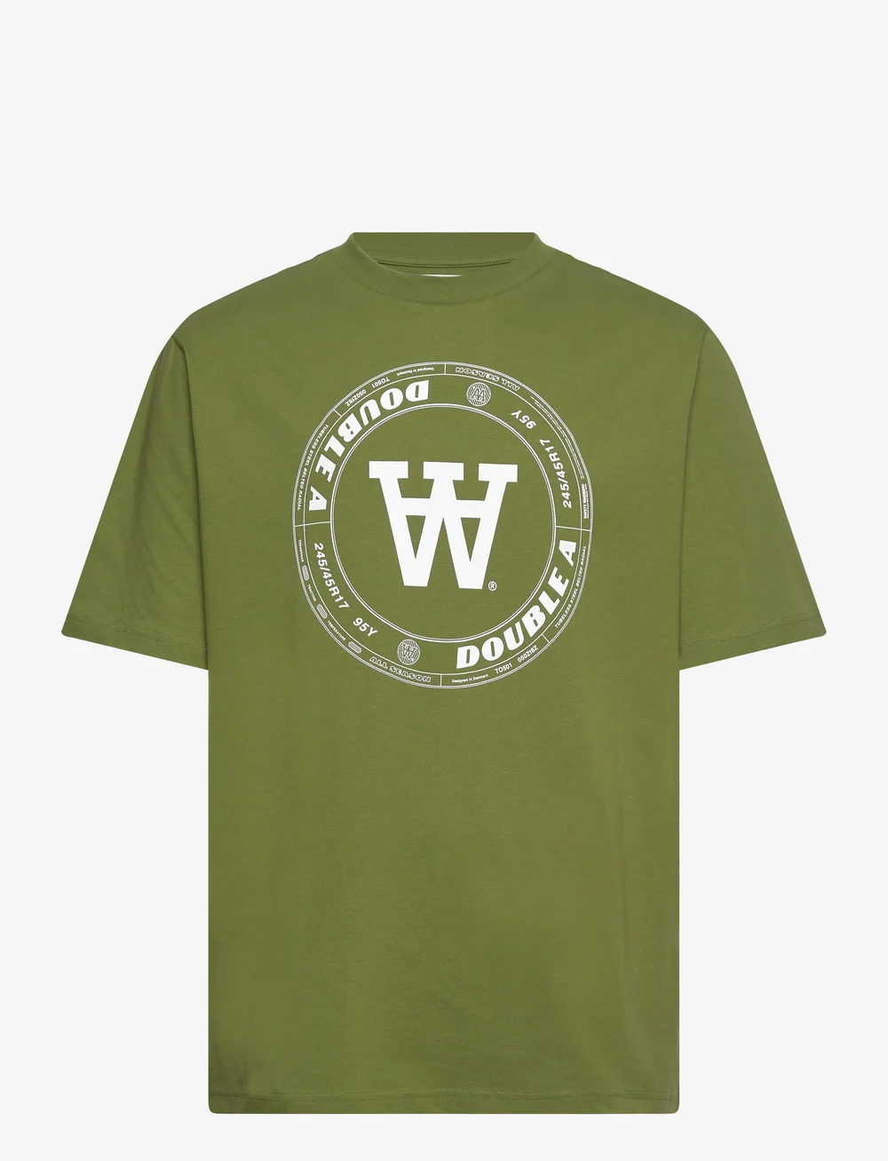 WOOD WOOD - Asa Tirewall T-Shirt GOTS - lühikeste varrukatega t-särgid - fatique green - 0