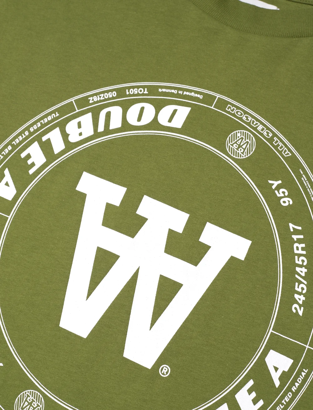 WOOD WOOD - Asa Tirewall T-Shirt GOTS - lühikeste varrukatega t-särgid - fatique green - 2