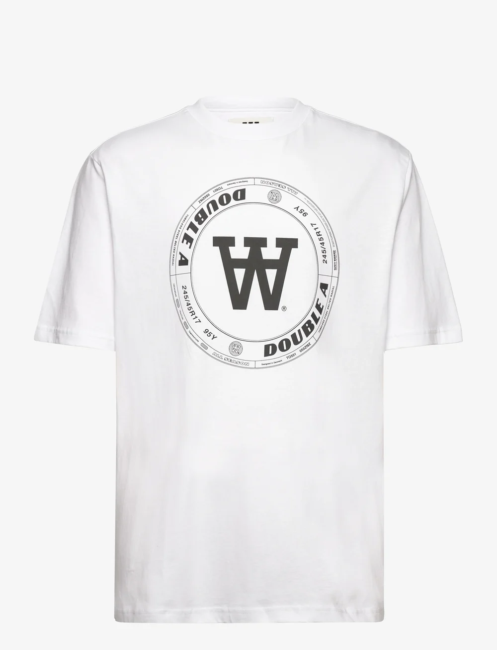 WOOD WOOD - Asa Tirewall T-Shirt GOTS - kortärmade t-shirts - white - 0