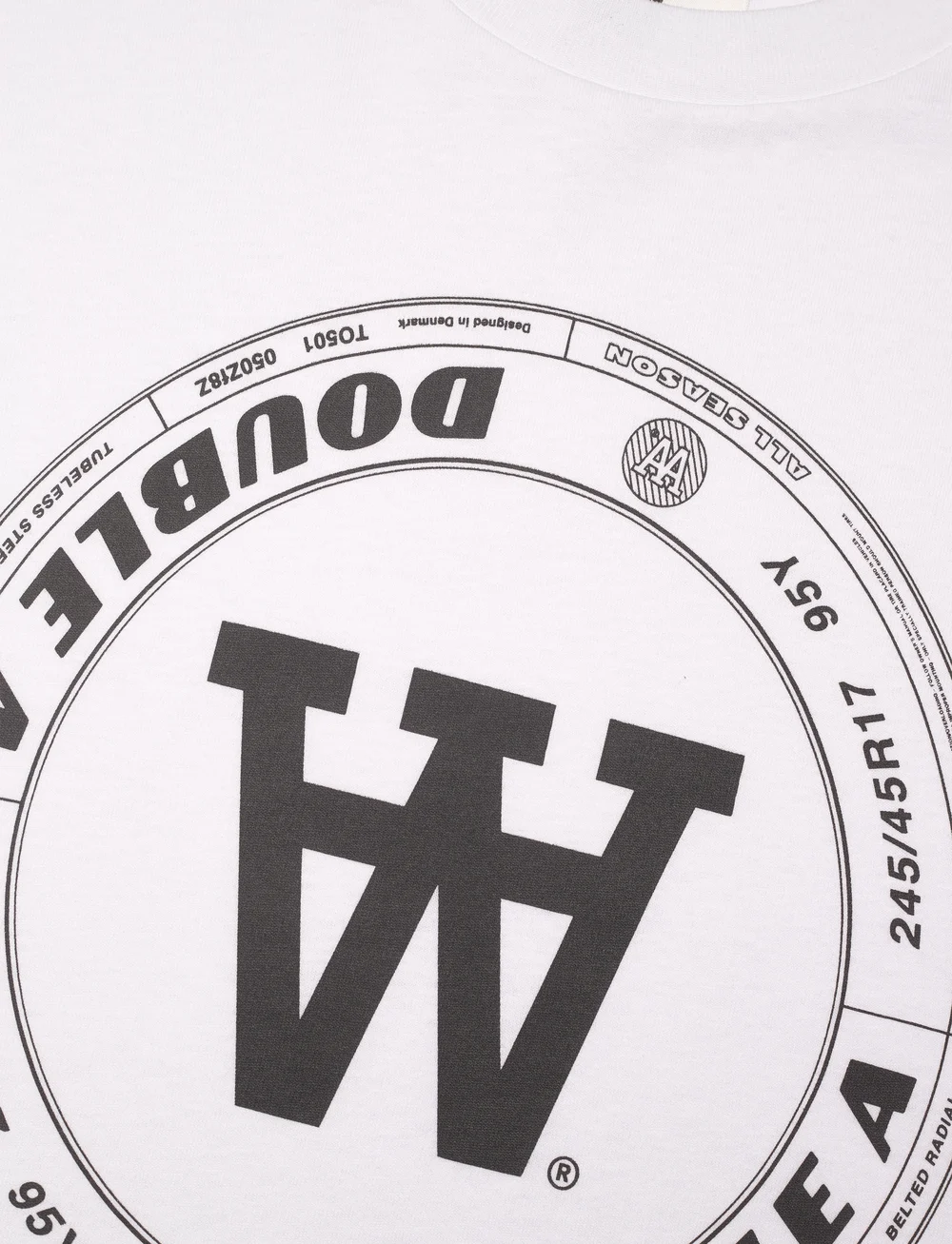 WOOD WOOD - Asa Tirewall T-Shirt GOTS - kortärmade t-shirts - white - 2