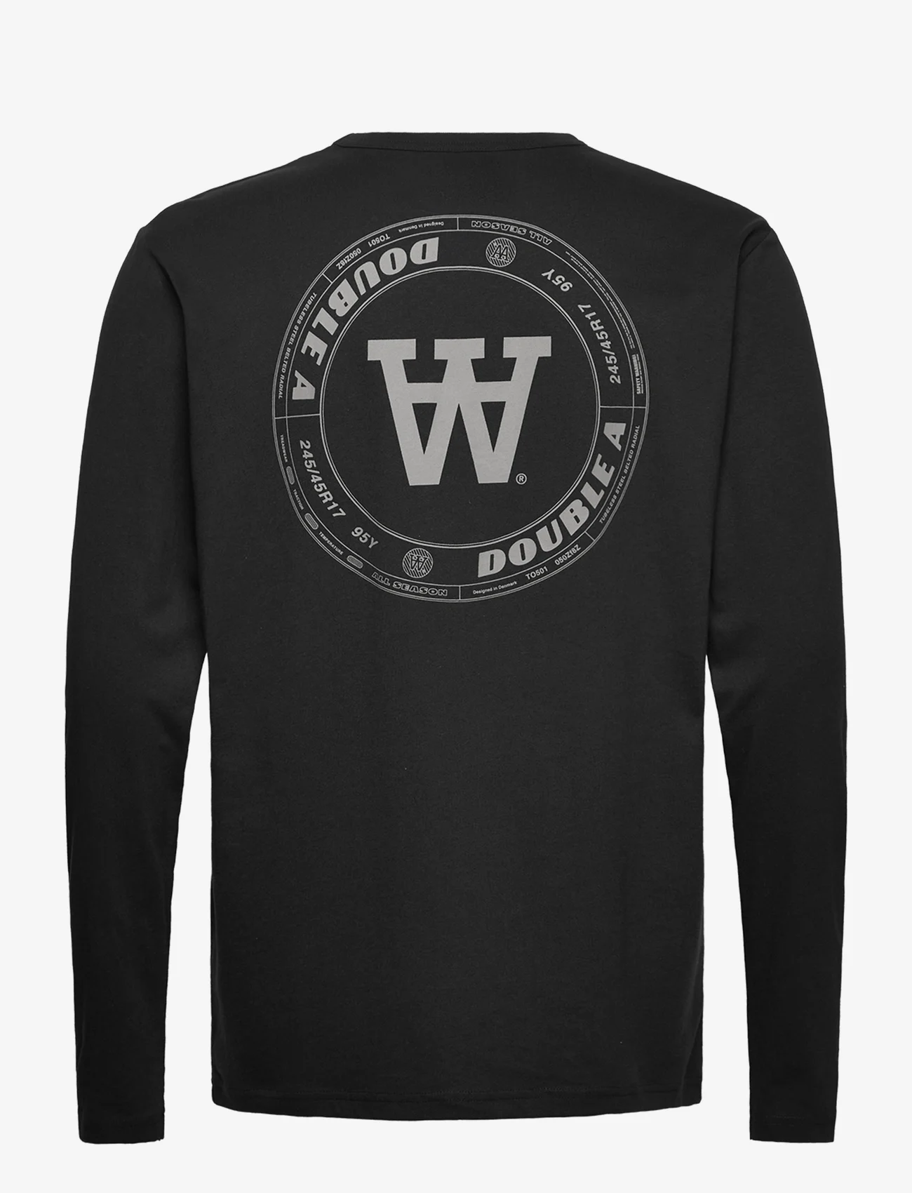 Double A by Wood Wood - Mel Tirewall LS T-Shirt GOTS - t-shirts - black - 1