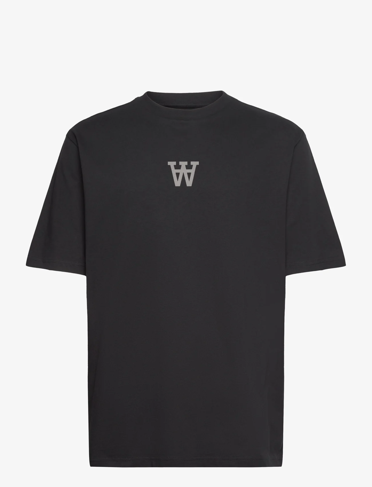 Double A by Wood Wood - Asa AA T-Shirt GOTS - laveste priser - black - 0